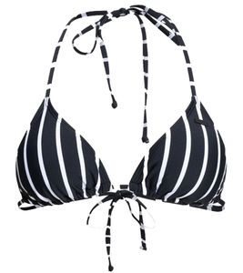 Reggiseno bikini da donna ROXY Beach Classics con imbottitura removibile bikini a fascia ERJX304619 KVJ3 nero/bianco