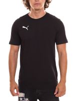 6er Pack Puma TeamGOAL 23 Casual Herren Baumwoll-Shirt mit Logo-Stickerei schlichtes T-Shirts 656578 03 3 Schwarz