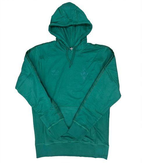 umbro SV Werder Bremen Herren Pullover gemütlicher Baumwoll-Hoodie mit Logo auf der Brust UMJM0420 8WA Grün