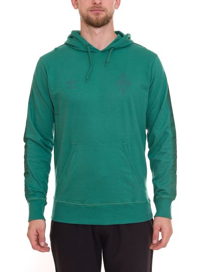 Jersey de hombre umbro SV Werder Bremen, cómoda sudadera con capucha de algodón con logo en el pecho UMJM0420 8WA verde