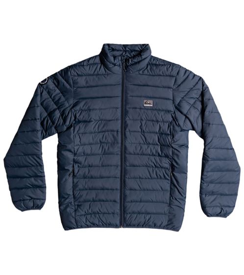 Chaqueta acolchada de hombre Quiksilver Scaly con parche con logo en la parte delantera chaqueta de otoño EQYJK03753 XBBB azul oscuro