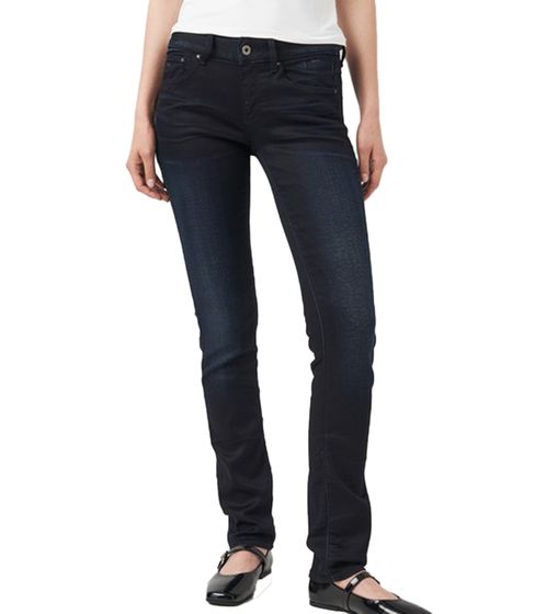 G-Star RAW Attacc Jean droit pour femme en pantalon en denim style 5 poches 60888-5245-89 bleu foncé