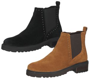 SPM Lano Damen Echtleder Stiefelette mit Nietenbesatz Chelsea Boots SPM11000017 Braun oder Schwarz