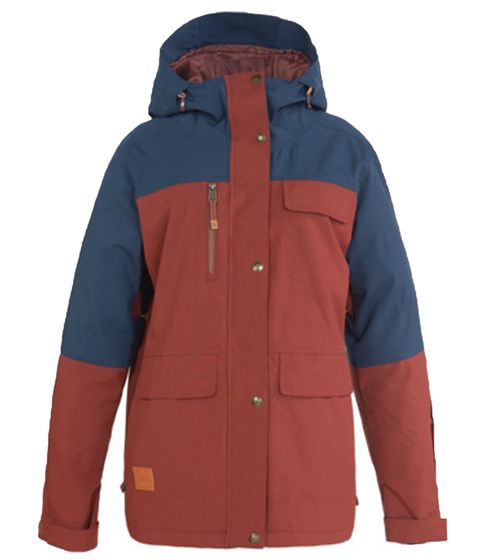 DC Shoes Liberate women's snowboard jacket sustainable ski jacket with hood ADJTJ03029 RSD0 dark blue/rust red