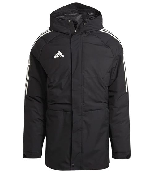 adidas Condivo 22 Men's Stadium Parka with DWR Impregnation Training Jacket PrimeGreen H21252 Black