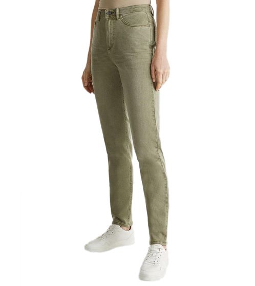 ESPRIT Vaqueros cónicos de mujer Pantalón vaquero de 5 bolsillos confeccionado en algodón orgánico 010EE1B315 350 verde