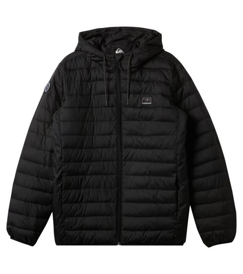 Quiksilver Scaly men's down jacket, fashionable transitional jacket with hood EQYJK03752 KVJ0 Black