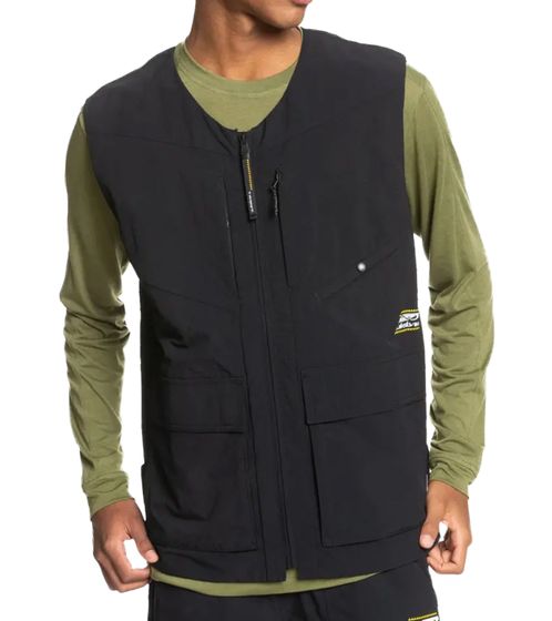 Quiksilver Land Slide Vest Chaleco de exterior para hombre Chaleco de senderismo repelente al agua EQYWT04159 KVJ0 negro