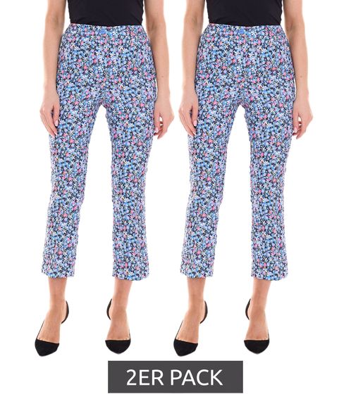 Pack de 2 pantalones 7/8 de mujer Aniston CASUAL, pantalón casual de verano con estampado floral, paquete económico 17521410 azul