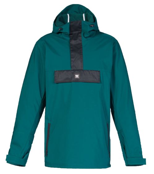 DC Prism Anorak Chaqueta de snowboard para hombre Chaqueta softshell para nieve repelente al agua ADYTJ03050 GZE0 Verde/Negro