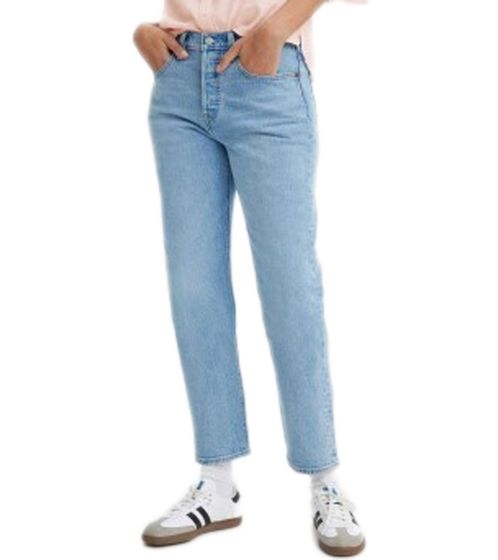 LEVI`S 501 pantaloni denim da donna jeans crop con abbottonatura pantaloni in cotone 36200-0096 blu