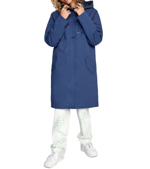 RVCA Green Valley Coats Parka d'hiver imperméable à capuche en coton pour femme Z3JKRE RVF1 3592 Bleu