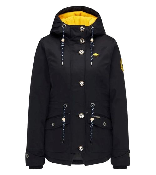 Schmuddelwedda Anorak giacca antipioggia da donna, giacca invernale impermeabile con cappuccio 66538880 nero