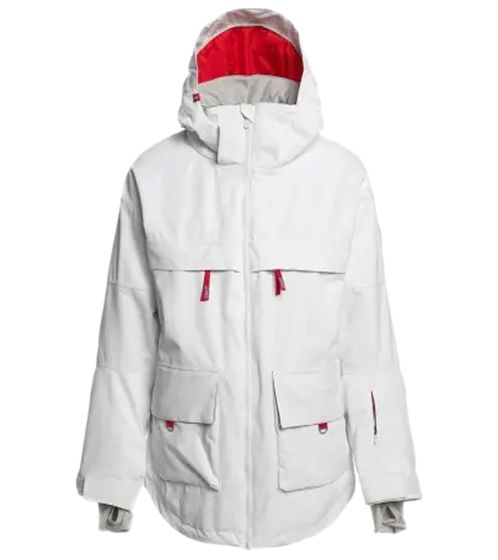 ROXY Chloe Kim women's water-repellent snowboard jacket with snow guard system winter jacket ski jacket ERJTJ03384 white