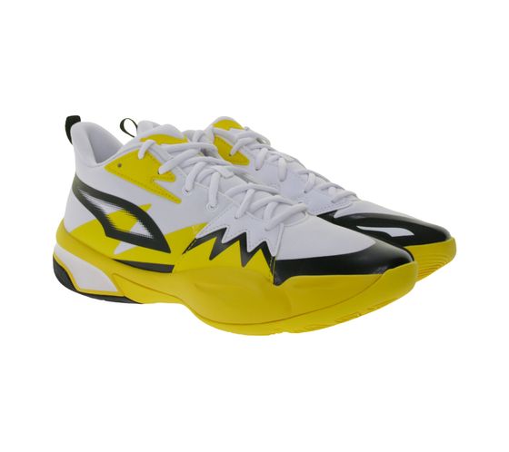 PUMA Genetics Herren Basketball-Schuhe mit ProFoam Sport-Schuhe 379905 03 Gelb/Schwarz/Weiß