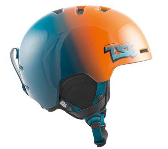 TSG Arctic Nipper Maxi Solid Snowboard-Helm Kinder In-Mold-Helm mit Nackenschutz 791201-05-314 Orange/Blau