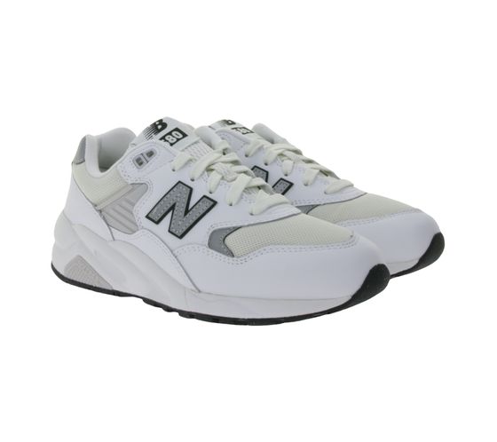 Zapatilla New Balance zapatos de moda de cuero genuino con detalles reflectantes MT580EC2 blanco