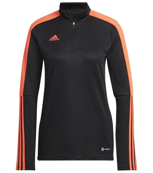 Sweat-shirt d'entraînement adidas Tiro LS pour femme avec technologie AEROREADY sweat-shirt demi-zip HU0319 noir