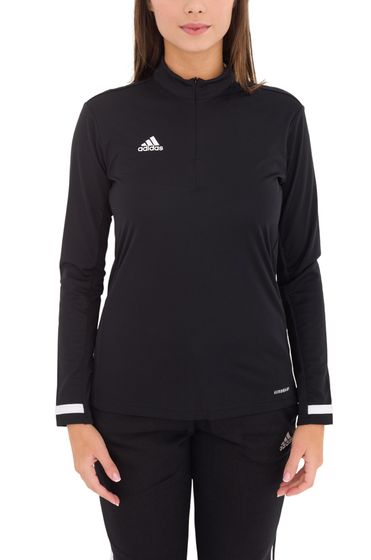 adidas T19 Damen Trainings-Sweatshirt mit AEROREADY Technologie Half-Zip Sweatshirt DW6851 Schwarz