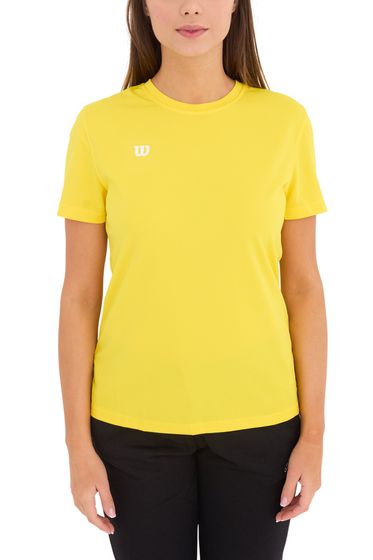 Maglia sportiva sostenibile Wilson da donna, maglietta da allenamento fitness OUT-BB-W-06/40 gialla