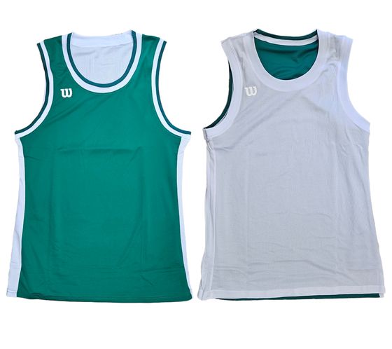 Débardeur durable pour hommes Wilson, chemise réversible, chemise de sport, fitness OUT-BB-M-02/39 vert/blanc