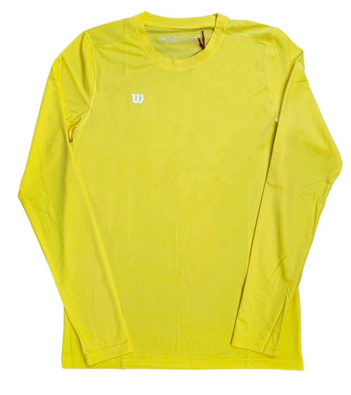 Jersey deportivo sostenible para hombre Wilson, camiseta de entrenamiento, camiseta de manga larga, fitness OUT-BB-M-05/40 amarillo