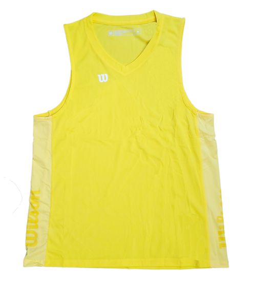 Camiseta de entrenamiento sin mangas sostenible para mujer Wilson con cuello en V camiseta deportiva fitness OUT-BB-W-01/40 amarillo