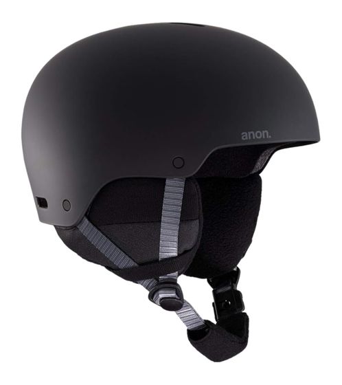 anon. Rime 3 children's ski helmet with Fidlock buckle, simple snowboard helmet 21521100037 Black