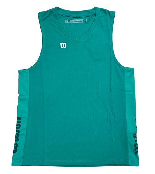 Wilson Women's Sustainable Tank Top Training Shirt with V-Neck Sports Shirt Fitness OUT-BB-W-01/39 Green