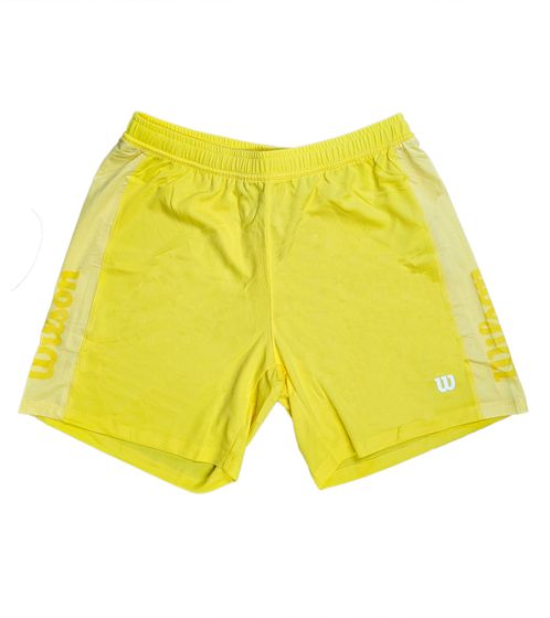 Pantalón corto deportivo sostenible Wilson para mujer, pantalón corto de entrenamiento, pantalón deportivo, fitness OUT-BB-W-03/40 amarillo