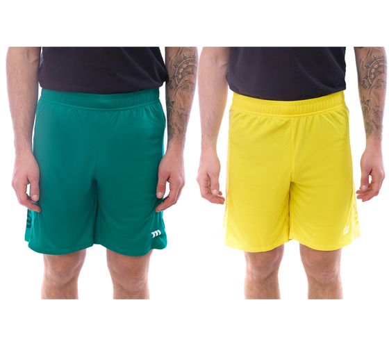 Wilson short de sport durable pour hommes short d'entraînement pantalon de sport fitness OUT-BB-M-03 vert ou jaune