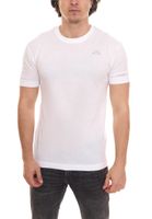 Confezione da 8 magliette Kappa in cotone da uomo, maglia girocollo con piccola patch logo, confezione economica, maglia a maniche corte 711169 A1C bianco