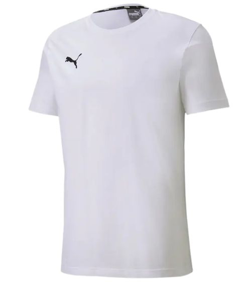 PUMA TeamGoal 23 Maglietta sportiva per ragazzi e ragazze Camicia in cotone con toppa con logo 656709 04 Bianco