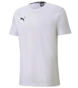 PUMA TeamGoal 23 Chemise de sport pour garçons et filles Chemise en coton avec logo patch T-shirt 656709 04 Blanc