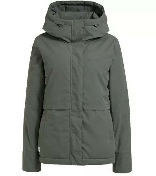 MAZINE Library II sustainable women's hooded jacket, transitional jacket 21331400 bottle green