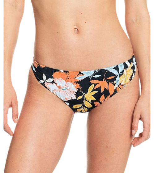 ROXY Printed Beach Classics women's bikini bottoms swimwear in floral all-over print ERJX404315 XKYB Black