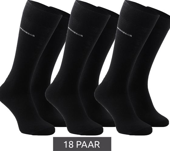 18 pairs of McGREGOR socks, leisure socks, Oeko-Tex certified, business socks in a value pack, black