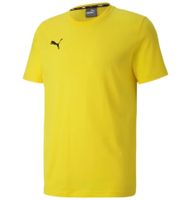 Pack of 3 PUMA TeamGoal 23 boys & girls sports shirt cotton shirt with logo patch T-shirt 656709 green, black, grey, dark blue, yellow, red, light blue or white
