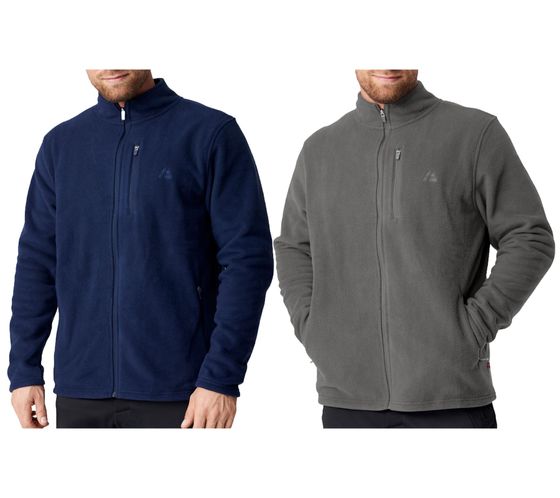 DANISH ENDURANCE sustainable men's fleece jacket Oeko-Tex certified 154000 blue or grey