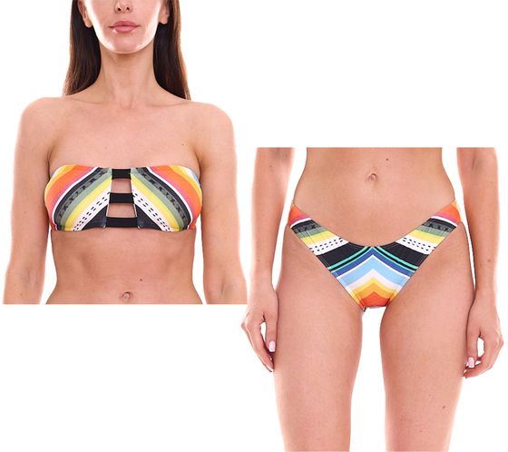 RIP CURL Beach Bazaar Top bikini da donna con chiusura a clip o bikini fondo bikini a fascia bikini costumi da bagno GSILC5 colorato