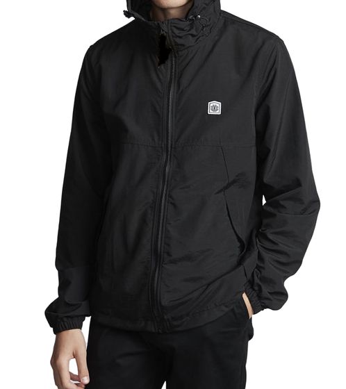 ELEMENT Koto Herren Windbreaker mit Kapuze Übergangs-Jacke Herbst-Jacke S1JKB1 3732 Schwarz