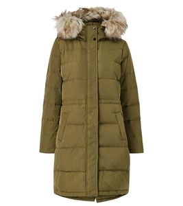 VILA Vicalifornia Damen Winter-Jacke modische Outdoor-Jacke mit Kapuze 14052666 Olivgrün