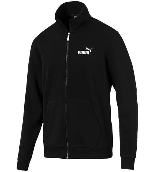 PUMA Men Ess Track Jacket Men's Sweat Jacket with Stand-Up Collar Training Jacket Cotton 851771 01 Black