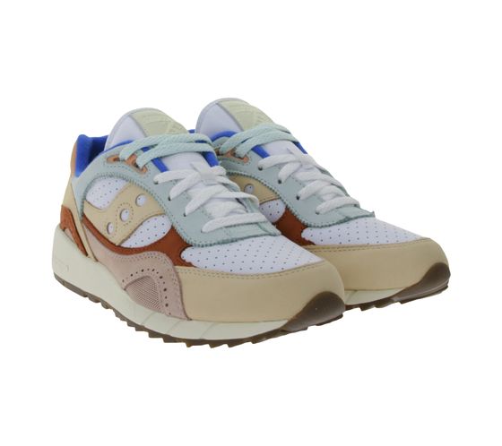 Saucony Shadow 6000 Premium men's sneakers made of real leather, gym shoes S70816-1 white/multicolored