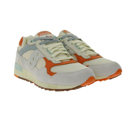 Saucony Shadow 5000 Sneaker Herren Freizeit-Schuhe mit Echtleder-Overlays S70811-1 Beige/Bunt