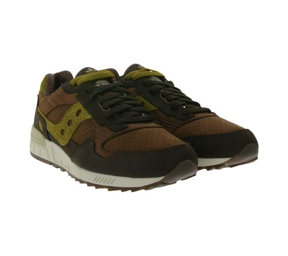 Saucony Shadow 5000 Sneaker Herren Freizeit-Schuhe Echtleder-Schnürschuhe S70775-2 Braun