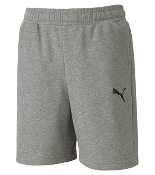 PUMA teamGOAL23 Casuals Shorts Jr Kinder Sport-Bermuda Mädchen Baumwoll-Hose Jungen Fußball-Shorts 656712 33 Grau