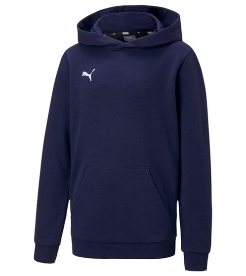 PUMA teamGOAL 23 Casuals Kids Hoody with Kangaroo Pocket Hooded Sweater for Youths 656711 06 Navy