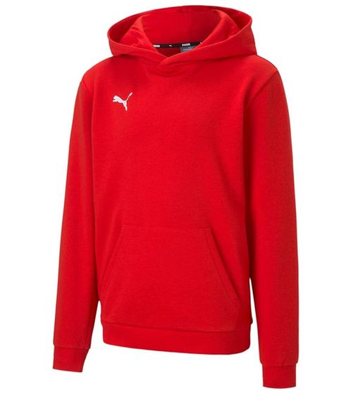 PUMA teamGOAL 23 Casuals Kids Hoody with Kangaroo Pocket Hooded Sweater for Youths 656711 01 Red