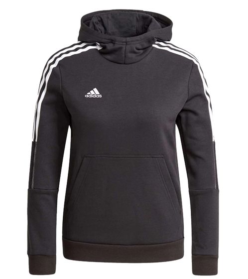 adidas Tiro21 sweatshirt sustainable cotton hoodie for girls and boys GM7326 black